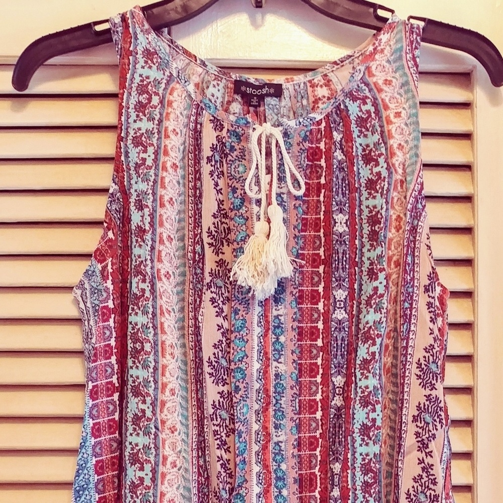 NWT, Stoosh, Boho tank blouse, Small